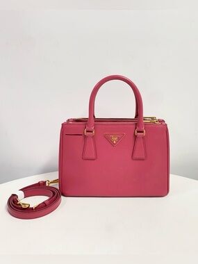 Prada Pink Saffiano Leather Top-Handle Satchel